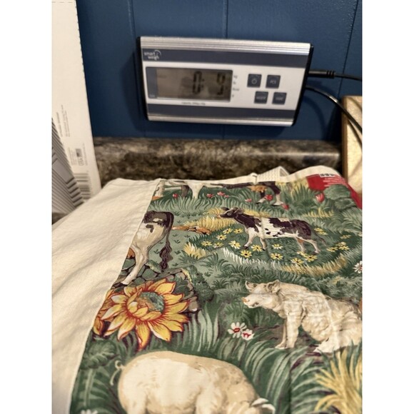 Tote Shoulder Bag Farmland Tapestry Scene Lined 20x15 - Picture 8 of 8